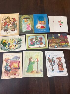11 Vintage Holiday Greeting Card Assortment Junk Journal Ephemera